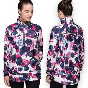 Lululemon Miss Misty Pullover Sz 8 Pink Inky Floral Ghost Hooded  RARE!